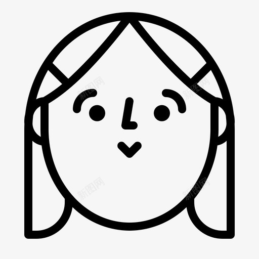 头像表情侧面图标svg_新图网 https://ixintu.com 侧面 头像 女人 表情