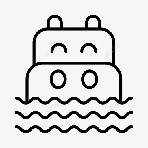 河马狩猎野生动物图标svg_新图网 https://ixintu.com 动物园 河马 狩猎 野生动物 野生动物公园