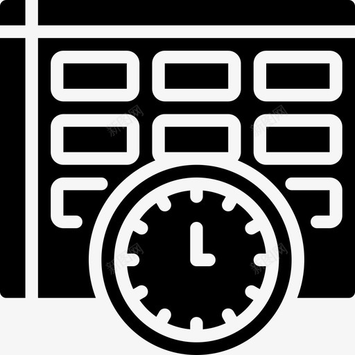 时间分析时钟人力资源图标svg_新图网 https://ixintu.com 人力资源 任务分配 时钟 时间分析