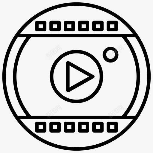 视频播放器媒体播放器电影图标svg_新图网 https://ixintu.com 多媒体 媒体播放器 电影 虚拟现实线图标 视频播放器 视频流