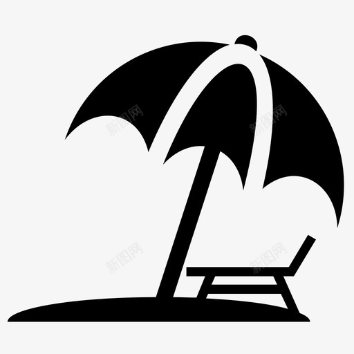 海滩假日放松图标svg_新图网 https://ixintu.com 假日 夏天 大海 放松 海滩