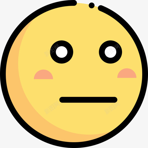 面无表情-1svg_新图网 https://ixintu.com 面无表情-1 线性 扁平 单色 简约 精美 可爱 圆润 多色 填充