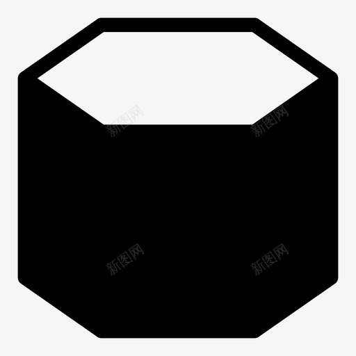 棱柱体六角形几何体图标svg_新图网 https://ixintu.com 六角形 几何体 实心 形状 棱柱体 规则