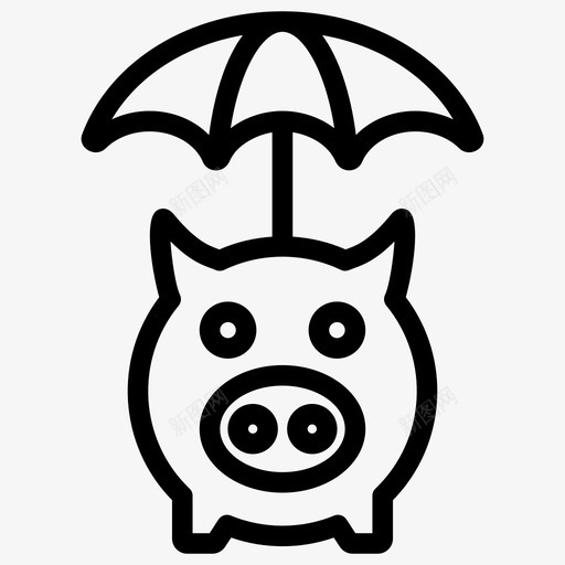 储蓄应急基金储蓄罐图标svg_新图网 https://ixintu.com 储蓄 储蓄罐 创业和新业务线图标 应急基金 退休