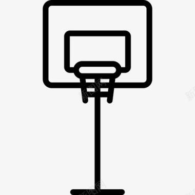 篮球架操场直线图标图标