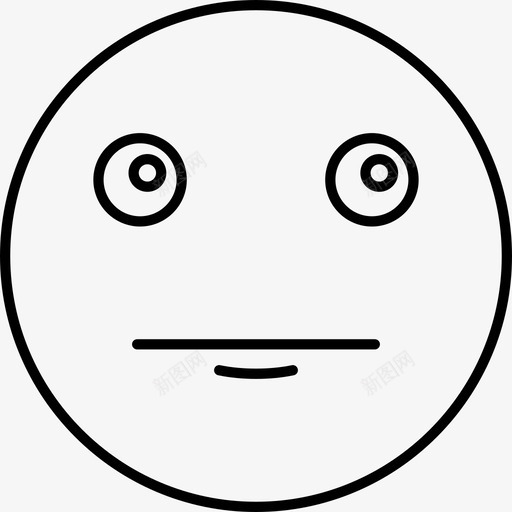 脸表情冷漠图标svg_新图网 https://ixintu.com 冷漠 脸 表情