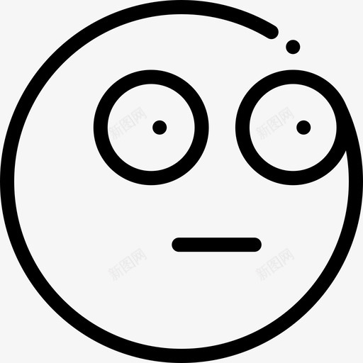 懵Bsvg_新图网 https://ixintu.com 懵B 线性 扁平 单色 简约 精美 可爱 圆润