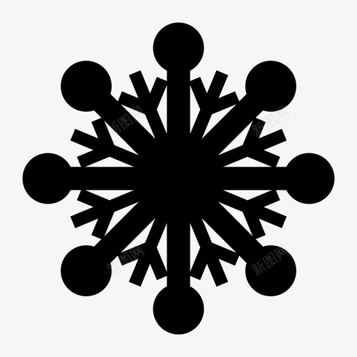 雪冷雪花图标svg_新图网 https://ixintu.com 下雪 冬天 冷 天气 雪 雪花