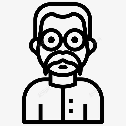 头像男性个人资料图标svg_新图网 https://ixintu.com 个人资料 头像 用户 男性