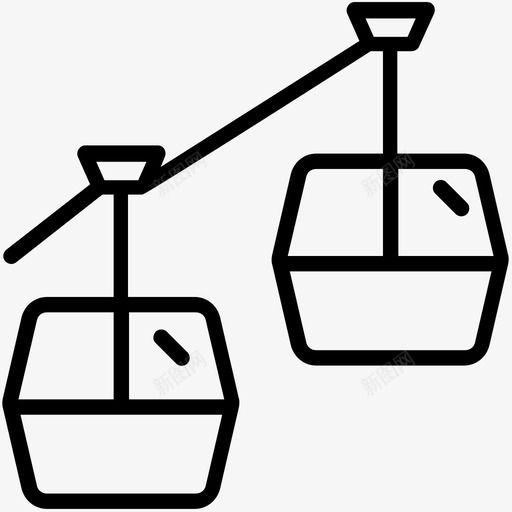 升降椅空中升降缆车图标svg_新图网 https://ixintu.com 升降椅 巴基斯坦文化和地标性建筑轮廓图标 空中升降 缆车