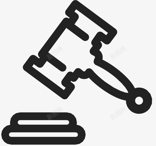 法院司法线图标svg_新图网 https://ixintu.com 司法 法院 线图标