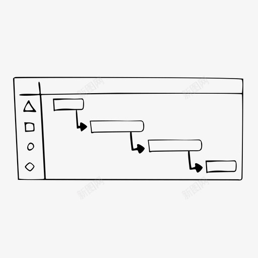 计划依赖关系甘特图图标svg_新图网 https://ixintu.com 依赖关系 商业模式 时间线 甘特图 计划 项目