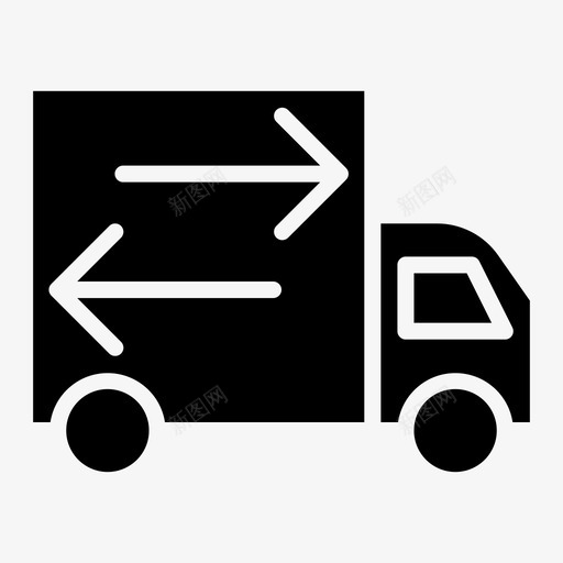 车辆汽车货物图标svg_新图网 https://ixintu.com 交付 卡车 建筑师和建筑 汽车 货物 车辆 运输