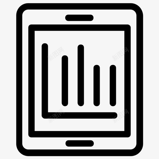 移动屏幕图表统计应用程序数据管理线图标svg_新图网 https://ixintu.com 数据管理 数据管理线图标 移动屏幕图表 统计应用程序