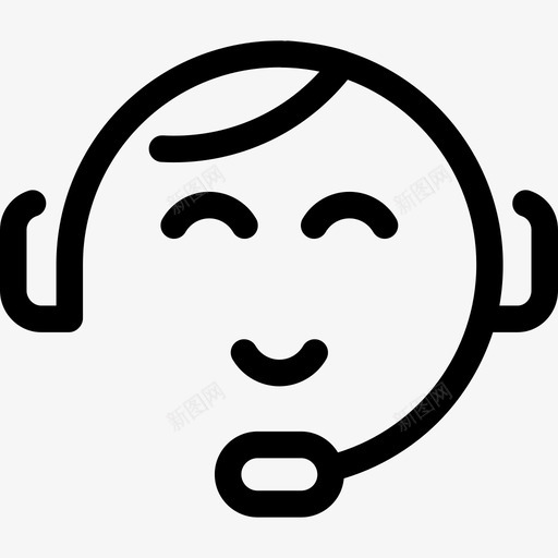 操作员头像支持线性图标svg_新图网 https://ixintu.com 操作员头像 支持 线性