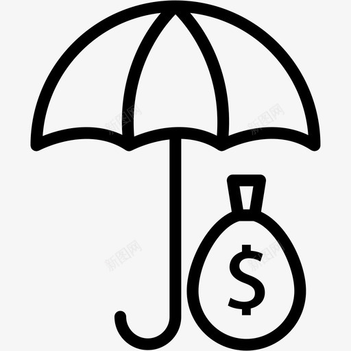 资金保护商业经济图标svg_新图网 https://ixintu.com 商业 未来 经济 资金保护 雨伞