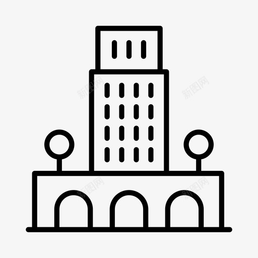 总部公寓大楼图标svg_新图网 https://ixintu.com 公寓 城市 城镇 大楼 建筑 总部