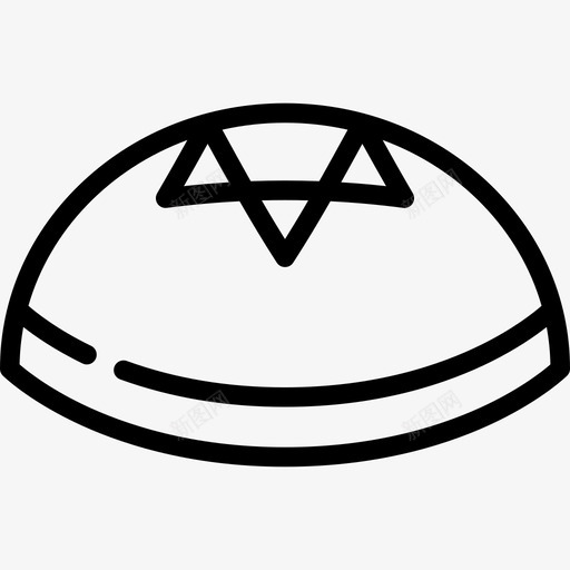 基帕犹太教线性图标svg_新图网 https://ixintu.com 基帕 犹太教 线性