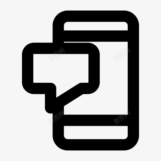留言通话聊天图标svg_新图网 https://ixintu.com 手机 电话 留言 聊天 通话