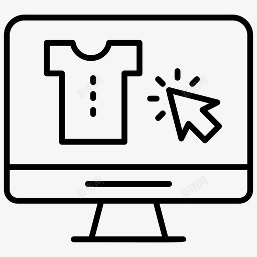 网上商店网上购买电子商务图标svg_新图网 https://ixintu.com 电子商务 网上商店 网上购买 网上购物 购物和商业线图标