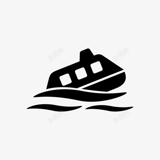 船舶沉没船船舶图标svg_新图网 https://ixintu.com 船 船舶 船舶沉没 风险保险1套第4部分