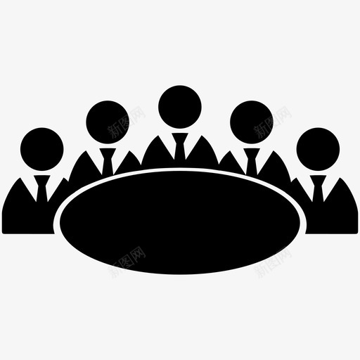 会议商务讨论图标svg_新图网 https://ixintu.com 会议 商务 圆桌会议 讨论