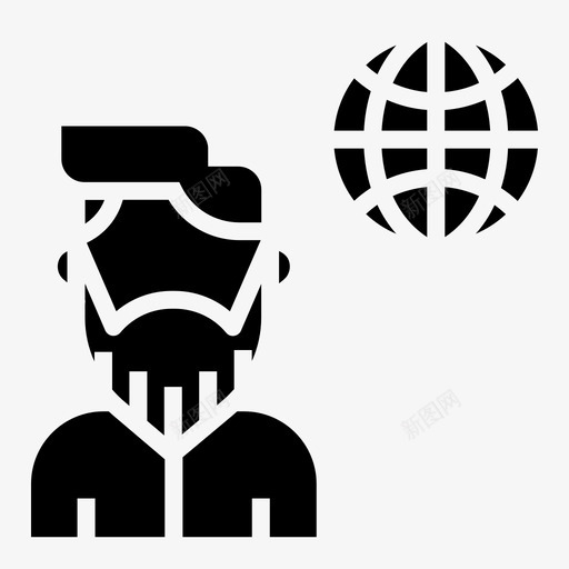 全球业务全球男性图标svg_新图网 https://ixintu.com 个人资料 全球 全球业务 用户 男性