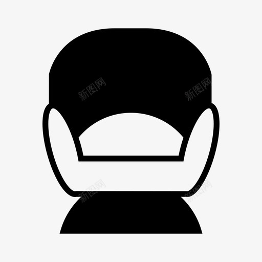 沙发扶手椅装饰图标svg_新图网 https://ixintu.com 半沙发 家具 座椅 扶手椅 沙发 装饰
