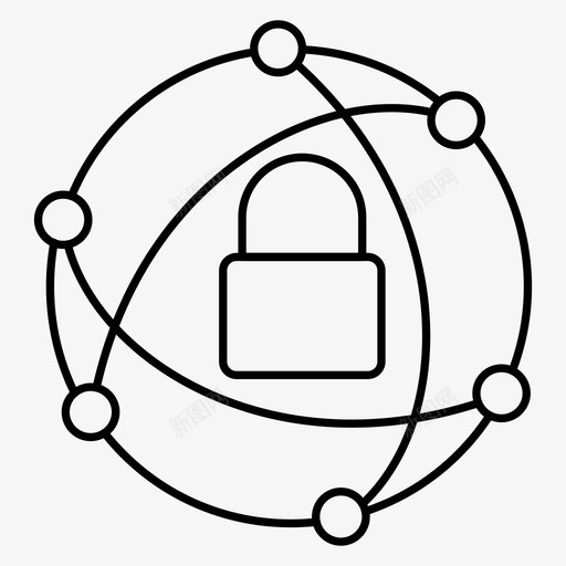 锁定全局私有图标svg_新图网 https://ixintu.com 全局 共享 安全 私有 锁定