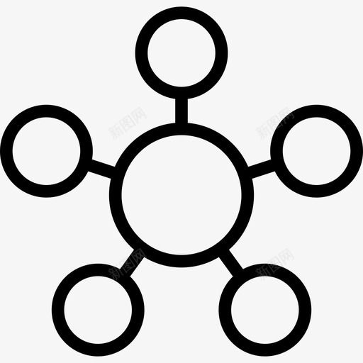 圆形连接接口商务精简版图标svg_新图网 https://ixintu.com 商务精简版 圆形连接 接口