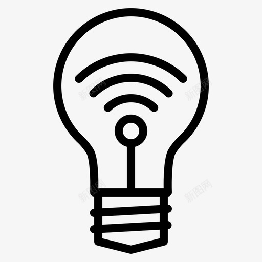 灯泡互联网物联网图标svg_新图网 https://ixintu.com wifi 互联网 灯泡 物联网 物联网概述