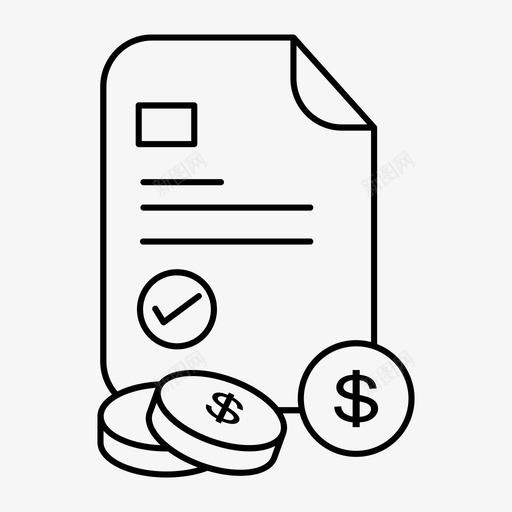 发票单据税金图标svg_新图网 https://ixintu.com 单据 发票 税金