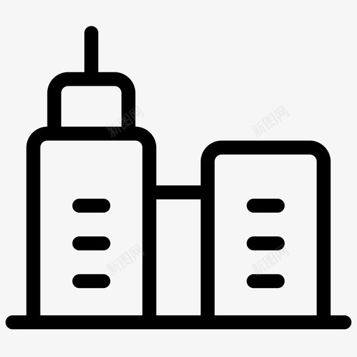 建筑城市房地产图标svg_新图网 https://ixintu.com 城市 建筑 房地产