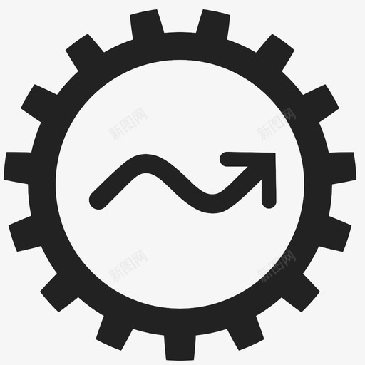 带箭头的齿轮机构右侧图标svg_新图网 https://ixintu.com 右侧 带箭头的齿轮 机构