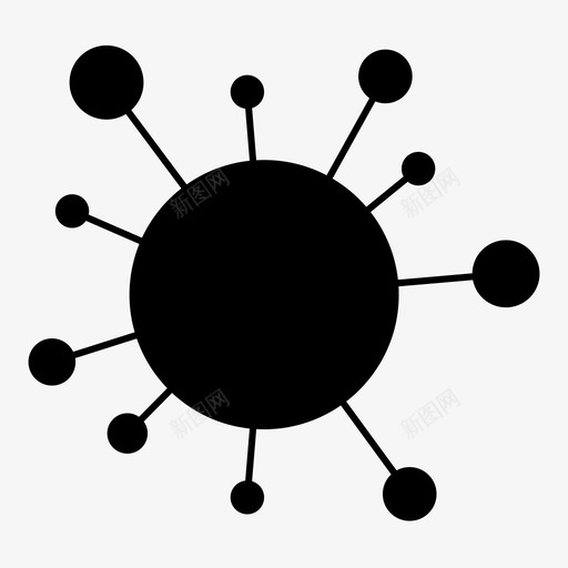 病毒病菌流感图标svg_新图网 https://ixintu.com 流感 生病 病毒 病菌 细菌