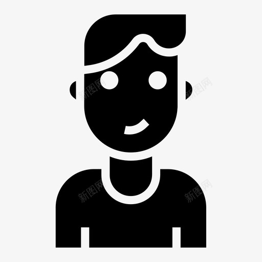 化身男性个人资料图标svg_新图网 https://ixintu.com 个人资料 化身 用户 男性