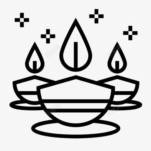 排灯节节日印度教图标svg_新图网 https://ixintu.com 印度 印度教 排灯节 灯会 节日 节日文化活动