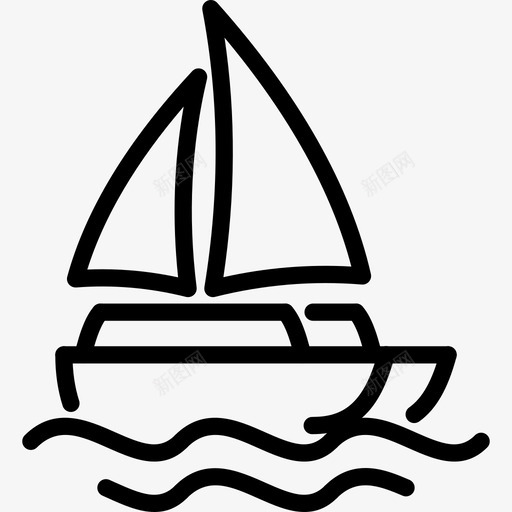 双体船船车辆图标svg_新图网 https://ixintu.com 双体船 船 车辆
