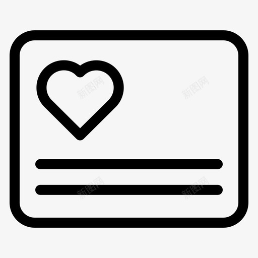 卡片信件爱情图标svg_新图网 https://ixintu.com 信件 卡片 爱情