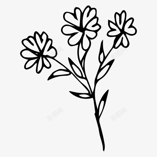 花植物春天图标svg_新图网 https://ixintu.com 夏天 春天 植物 花