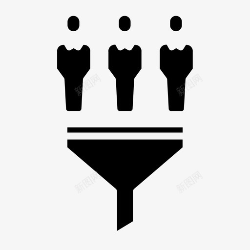 客户过滤器漏斗人员图标svg_新图网 https://ixintu.com 业务管理 人员 客户过滤器 漏斗 用户