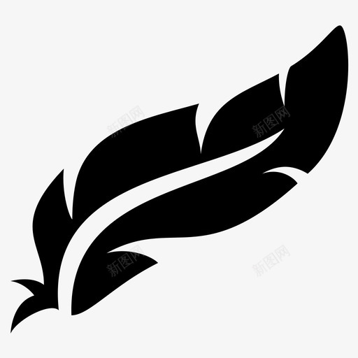 羽毛鸟羽毛墨水图标svg_新图网 https://ixintu.com 墨水 笔 羽毛 羽毛笔 鸟羽毛