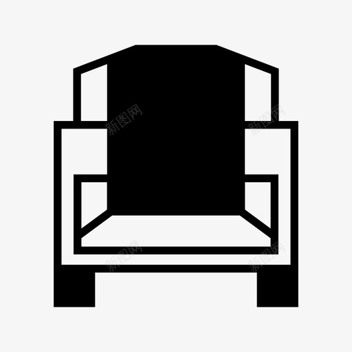 沙发椅子休息室图标svg_新图网 https://ixintu.com 休息室 半沙发 座椅 椅子 沙发