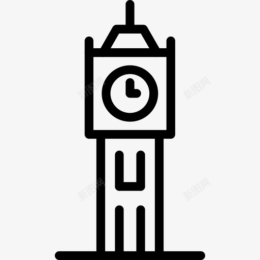 大本钟英国伦敦图标svg_新图网 https://ixintu.com 伦敦 大本钟 纪念碑 英国