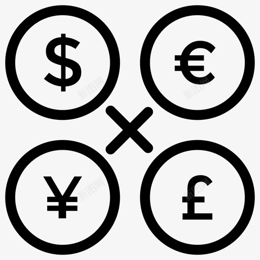 外汇外汇交易货币兑换图标svg_新图网 https://ixintu.com 创业和新业务线图标 外汇 外汇交易 货币兑换