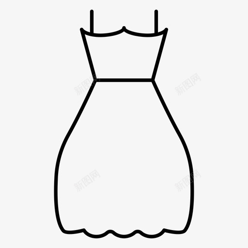 衣服时尚女孩图标svg_新图网 https://ixintu.com 女孩 时尚 衣服 黑色星期五线图标
