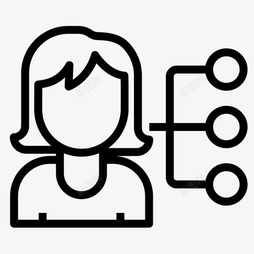 业务流程业务计划女性图标svg_新图网 https://ixintu.com 业务流程 业务计划 女性 档案 用户 用户流