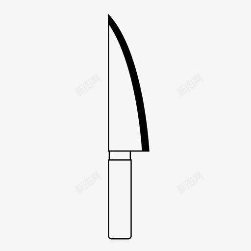 菜刀烹饪厨房用具图标svg_新图网 https://ixintu.com 厨房用具 烹饪 菜刀