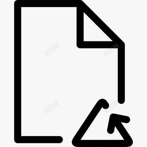 纸张回收生态包装线性图标svg_新图网 https://ixintu.com 生态包装 纸张回收 线性