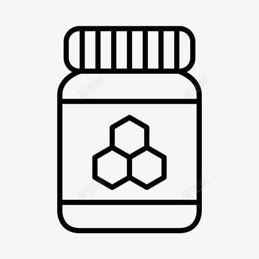蜂蜜罐农业乡村图标svg_新图网 https://ixintu.com 乡村 农业 农场 园艺 蜂蜜罐